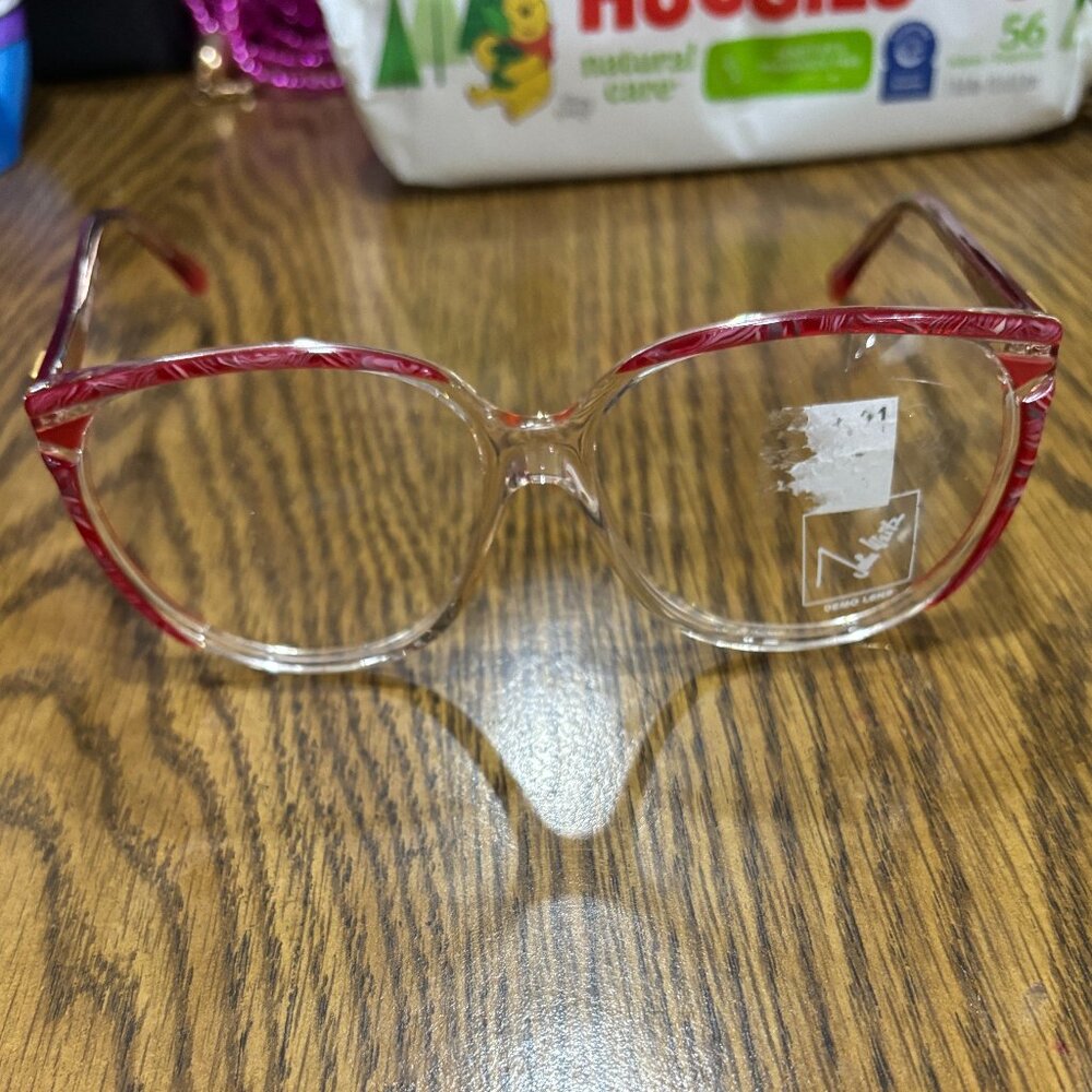 Vintage 1980s John Weitz Pink Marble Cateye Glasses Frames SO CUTE